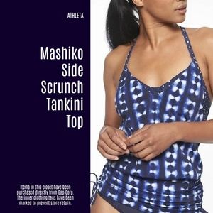 NWT Athleta  Mashiko Side Scrunch Tankini (K7)